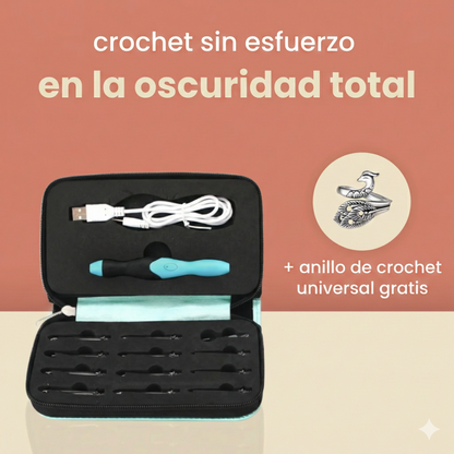 Kit de ganchillo LED BrightHook con 11 ganchillos