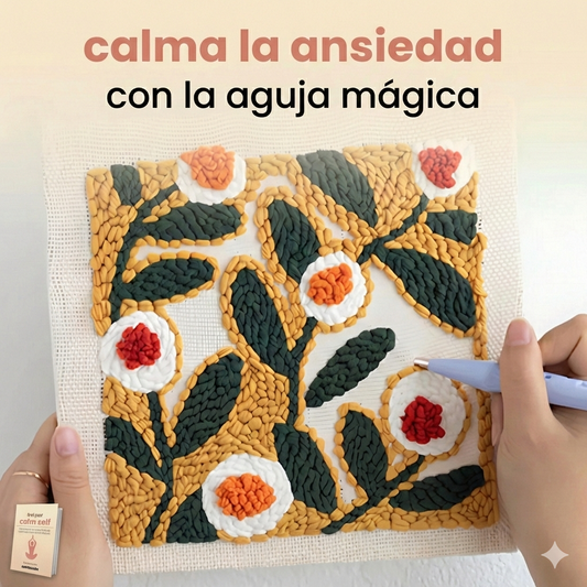 Kit de aguja de punzonado Calm Stitch con hilos